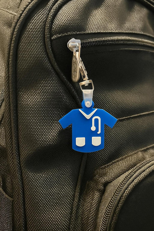 Healthcare Hero Scrub Charm Set (3-Pack): Nurse, Doctor, Vet Keychain