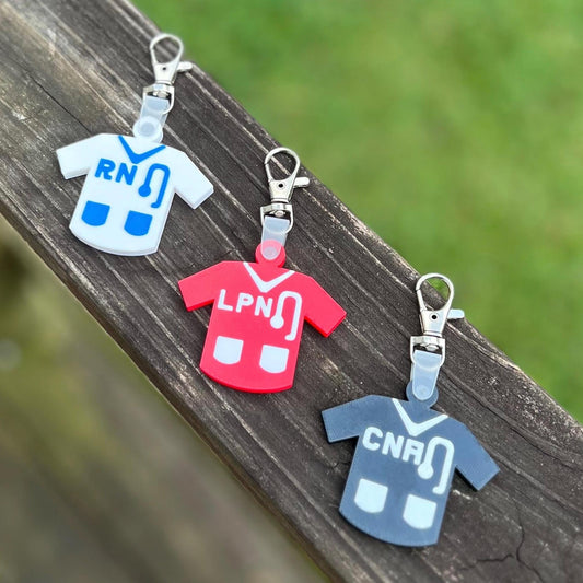 Personalized Scrubs Charm/Keychain | Healthcare Worker Gift | Cute Nurse Keychain | Zipper Charm |Scrub Charm |