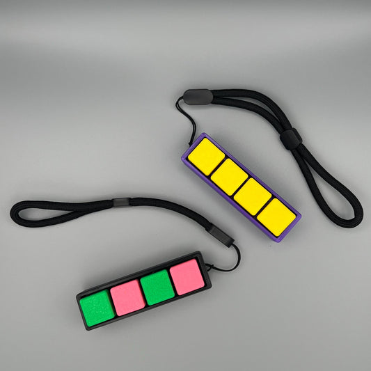 4 Key Fidget Clicker with Lanyard Fidget Toy