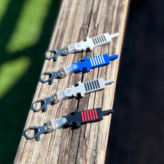 Syringe Keychain (3-Pack) | Nurse, Vet, Doctor Bag Charms | Healthcare Worker Gift | Syringe Charm | Zipper Charm |