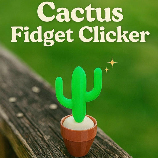 Cactus Fidget Clicker | Desk Toy | Desk Clicky Fidget | Keyboard Toy | Fidget Toy