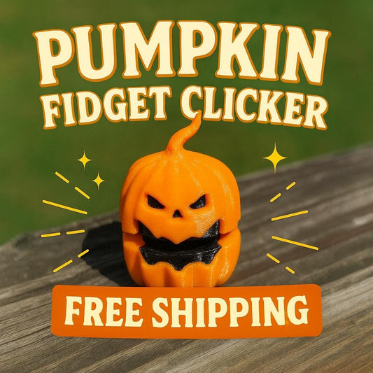 Pumpkin Fidget Clicker | Halloween Desk Toy | Desk Clicky Fidget | Keyboard Toy | Pumpkin Fidget Toy